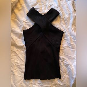 zara cross neck top